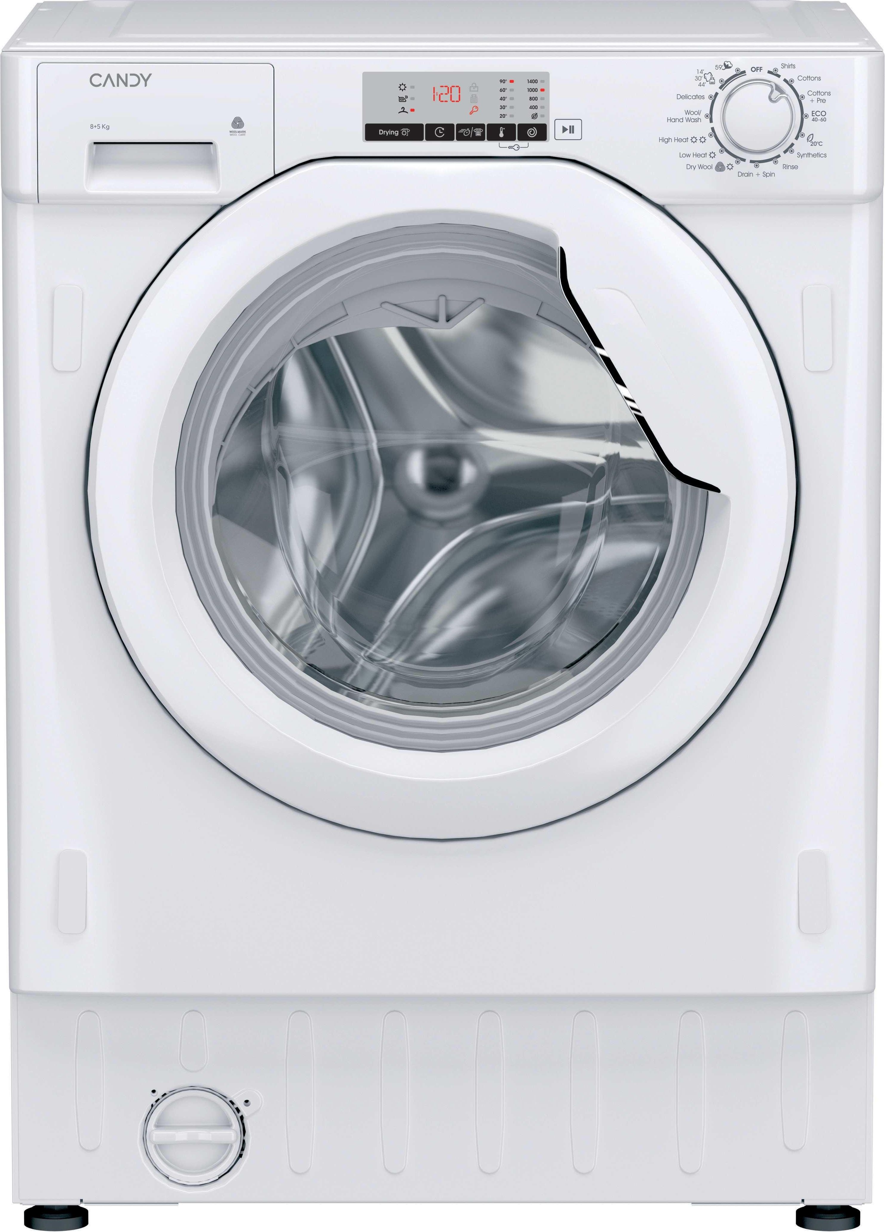 Candy 8kg Washer Dryer Built-in White 1400rpm